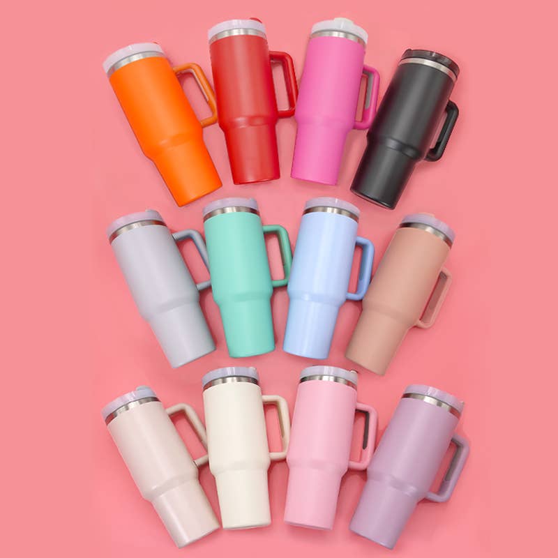 40oz STAINLESS STEEL TUMBLER SOLID: Light Grey