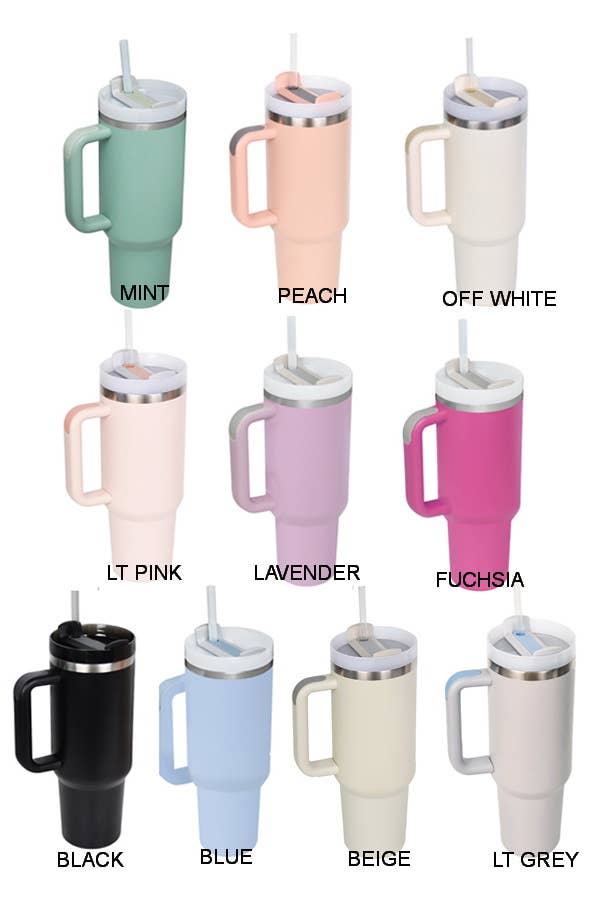 40oz STAINLESS STEEL TUMBLER SOLID: Beige