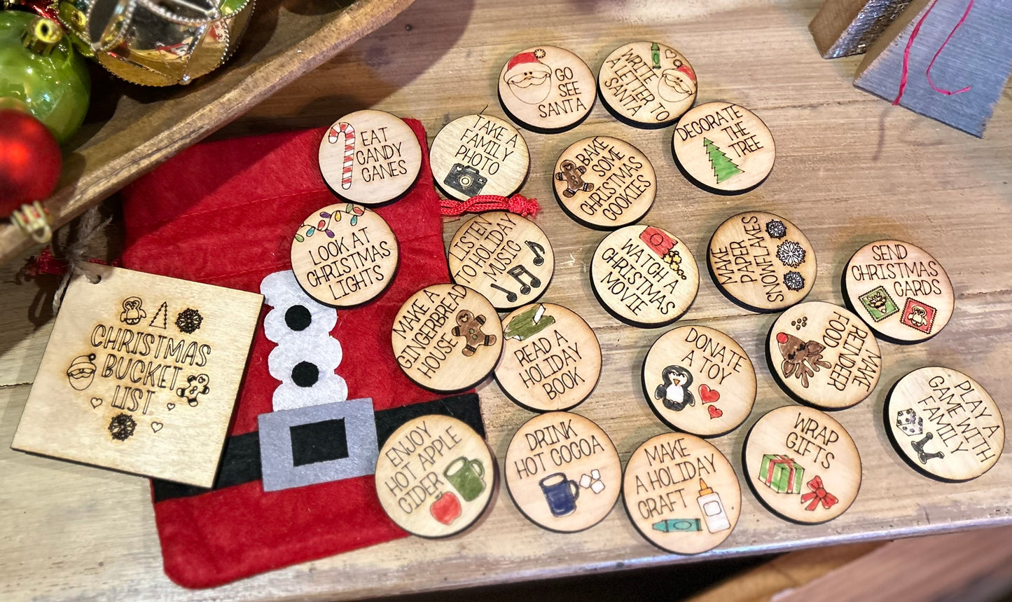 Christmas Bucket List Tokens