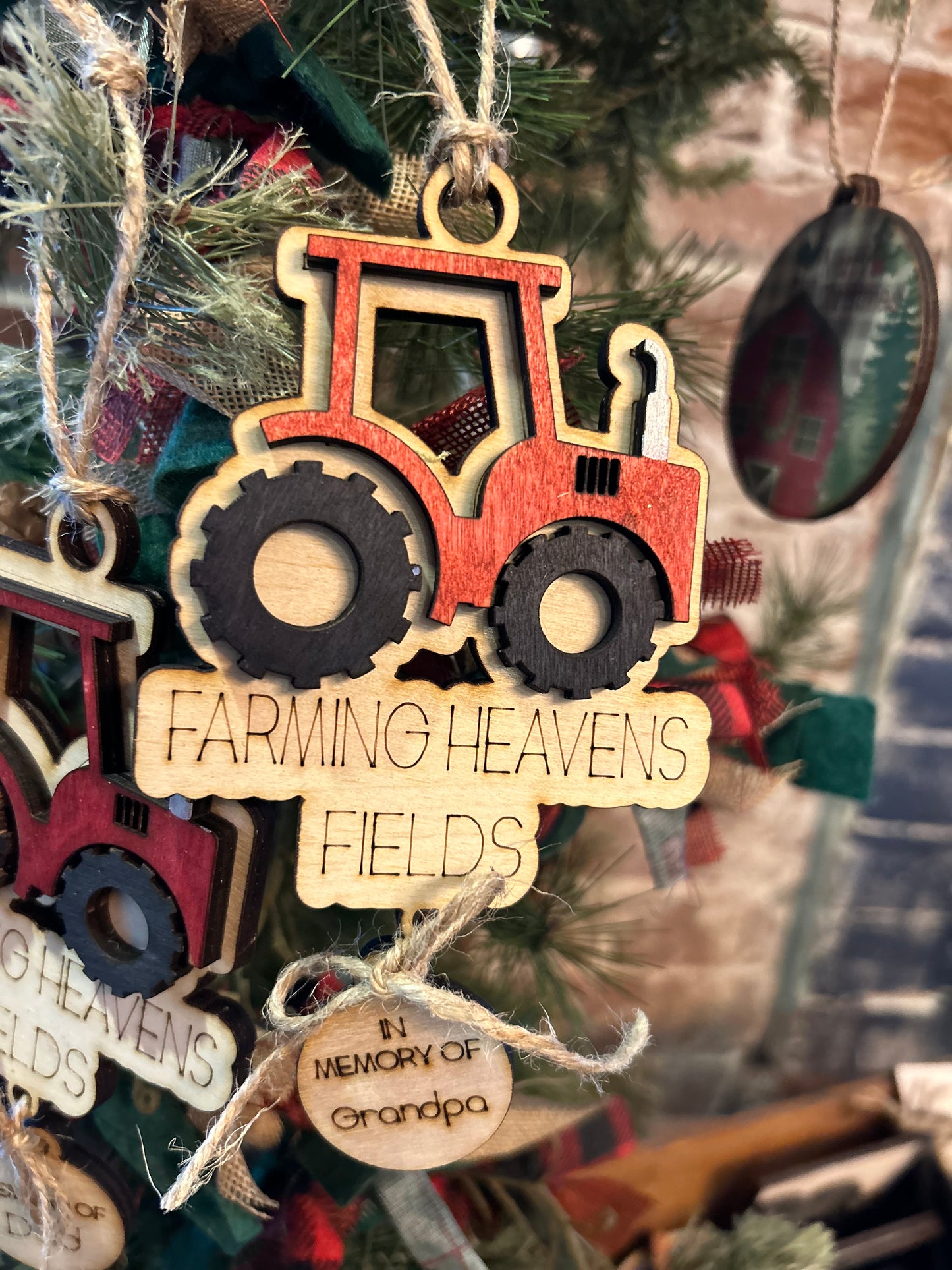 Farming memorial ornaments