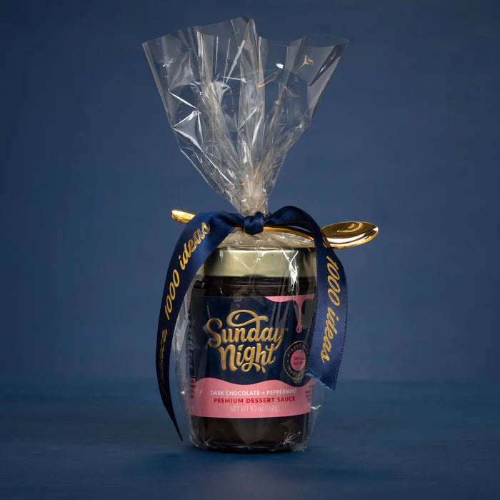 GIFT-WRAPPED DARK CHOCOLATE + PEPPERMINT