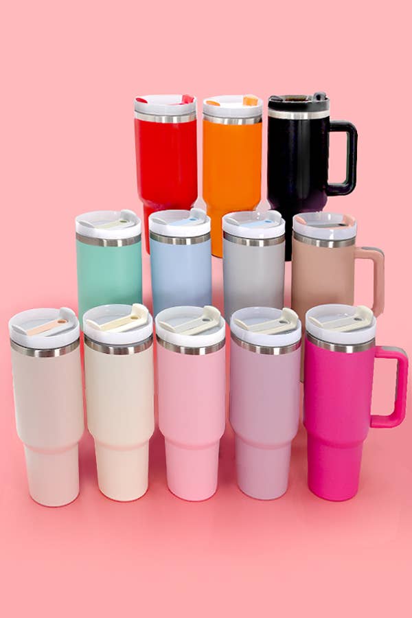 40oz STAINLESS STEEL TUMBLER SOLID: Beige