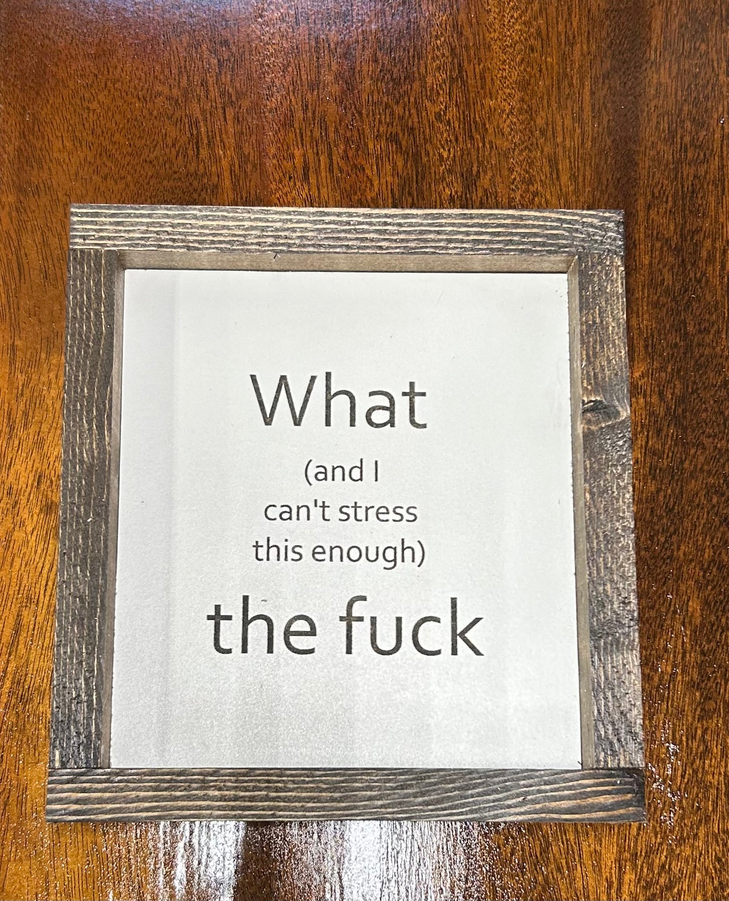 What (and I can't stress enough) the fuck