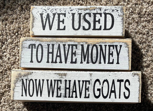 WE USED TO HAVE M-NEY NOW WE HAVE GOATS