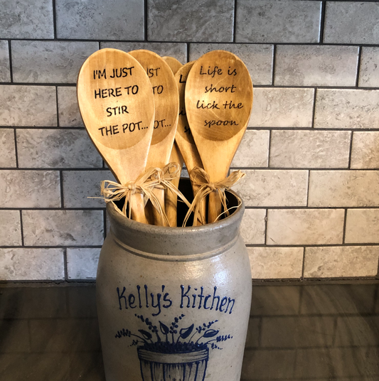 Laser Engraved Wooden Spoon