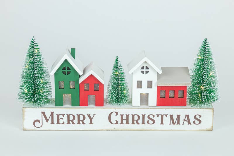 CHRISTMAS VILLAGE TABLETOP LIGHT UP
