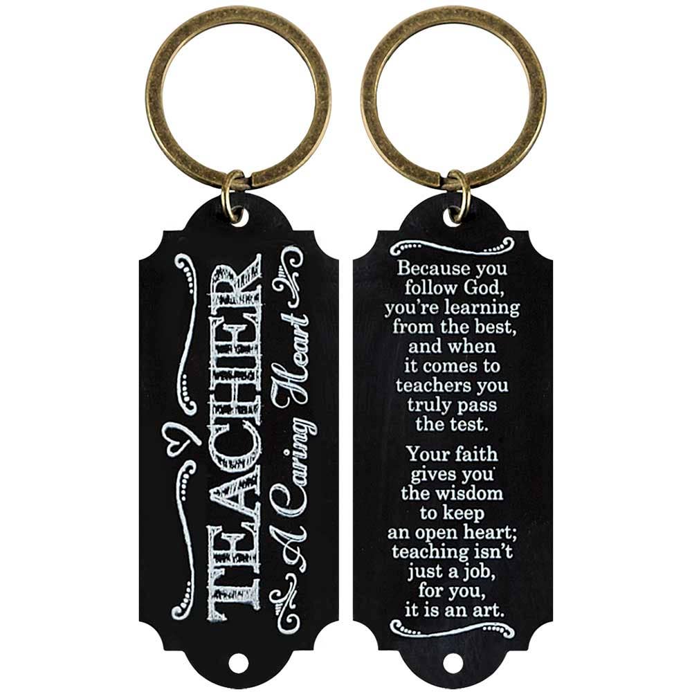 Teacher A Caring Heart Keychain