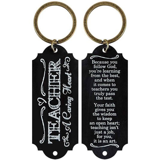 Teacher A Caring Heart Keychain