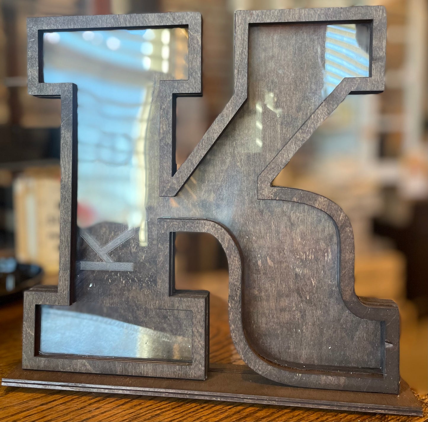 Letter piggy bank