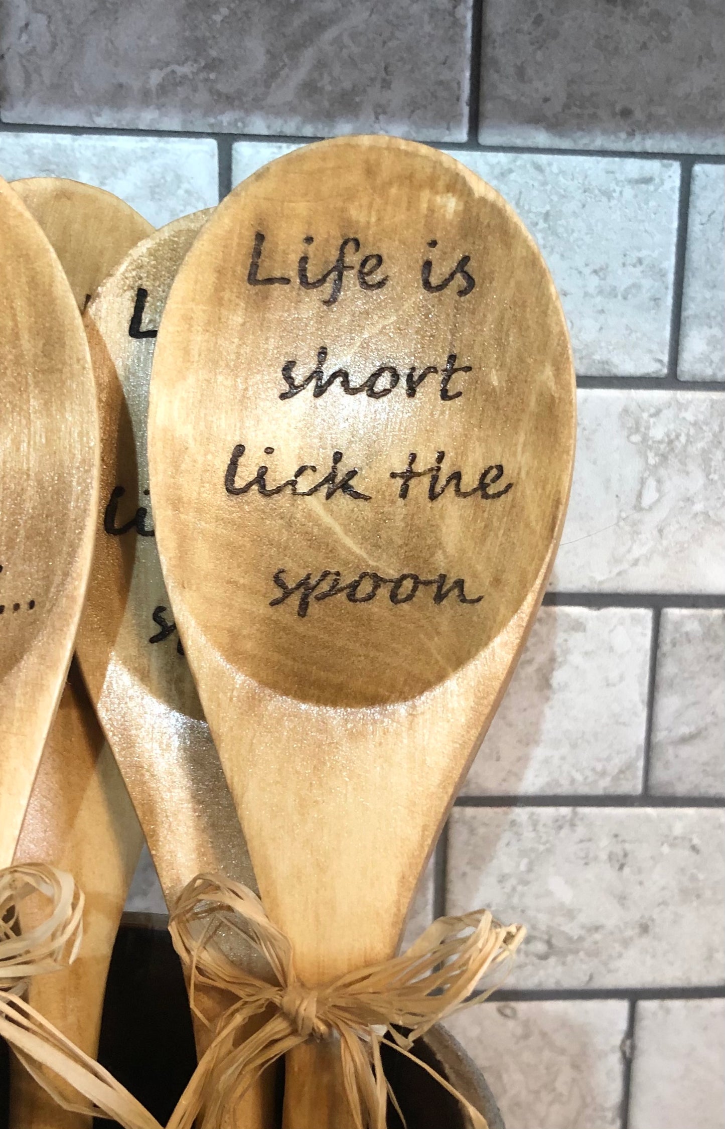 Laser Engraved Wooden Spoon