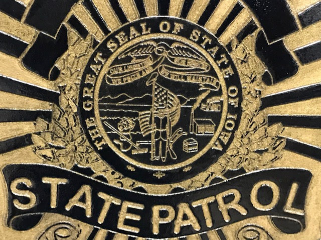 Custom laser engraved flag