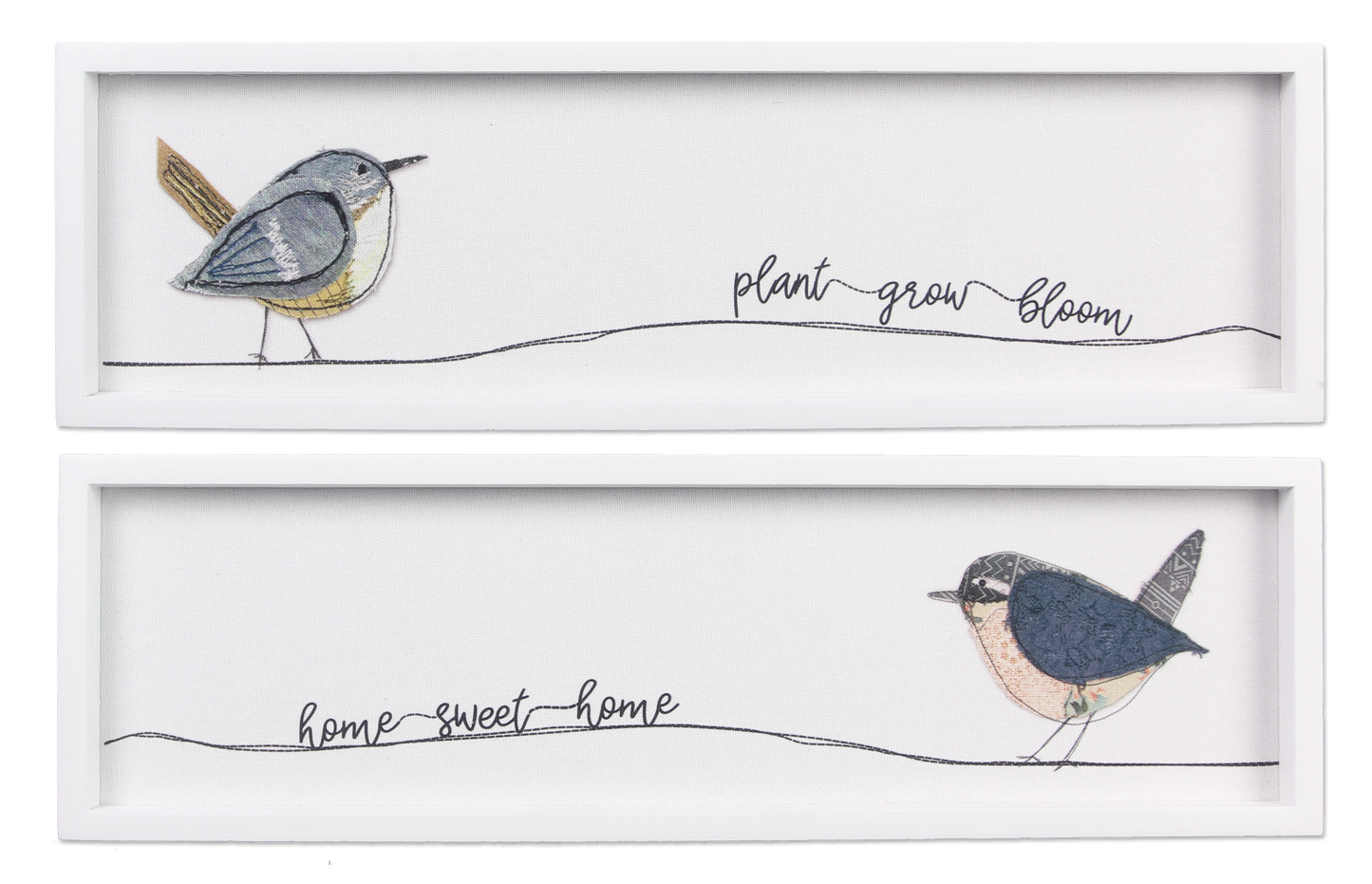 Wood/Canvas Wall Sign 2 Assorted