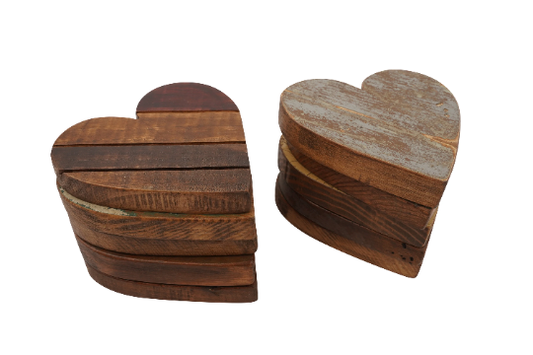 Reclaimed Wood Small Hearts-Repurposed Wood-6x6 inches-Small