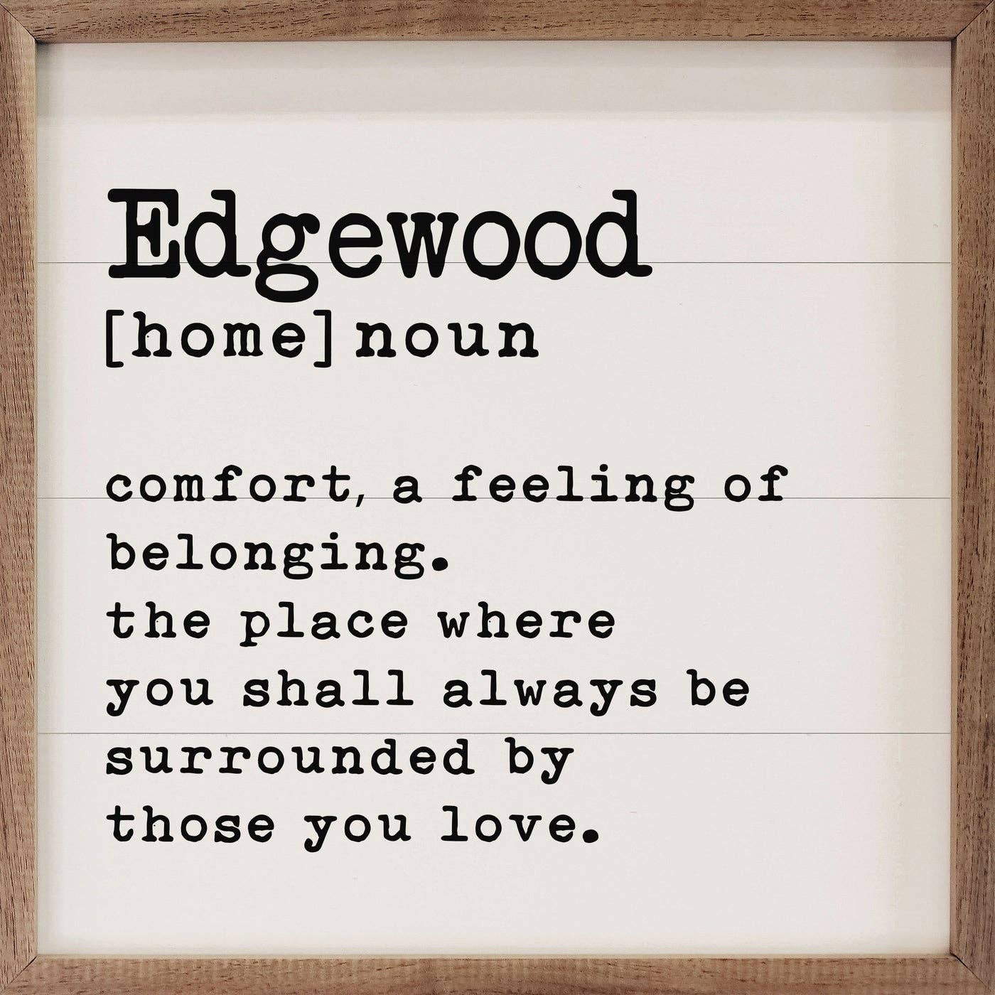 Personalized City Or State Definition White: 4 x 4 x 1