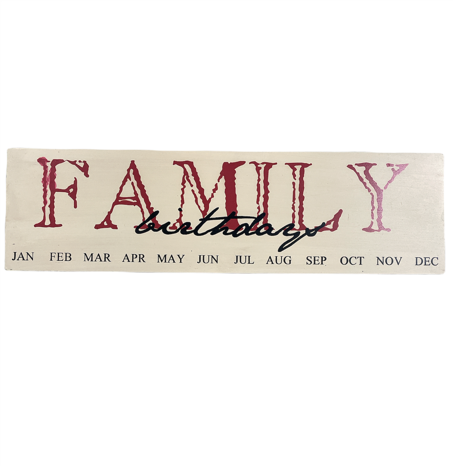 Family Birthday Calendar