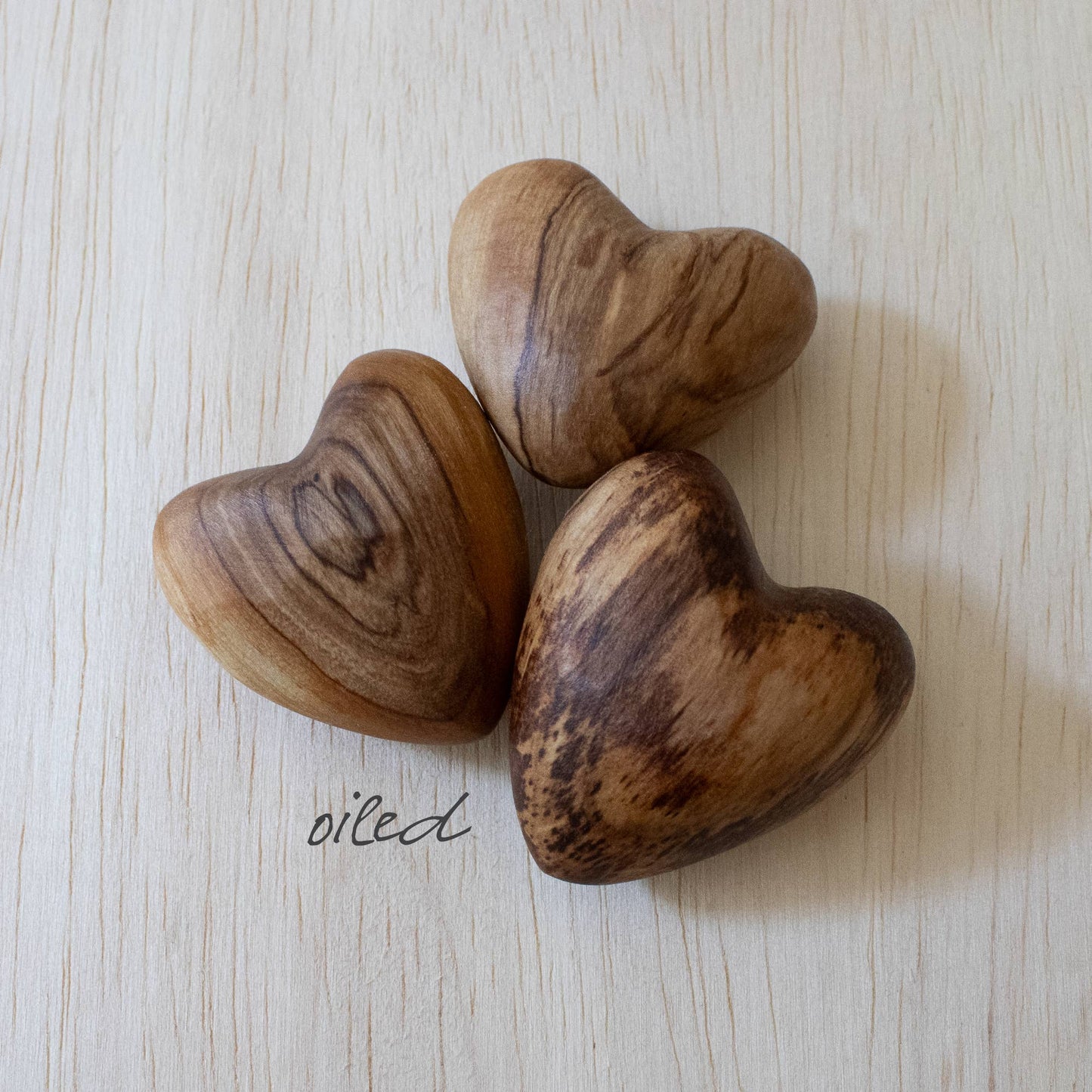 Olive Wood Hearts