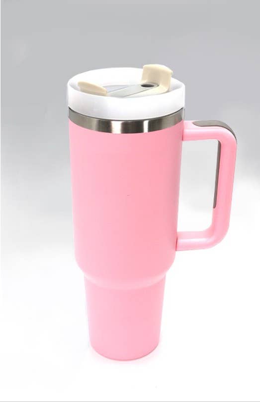 40oz STAINLESS STEEL TUMBLER SOLID: LIGHT PINK