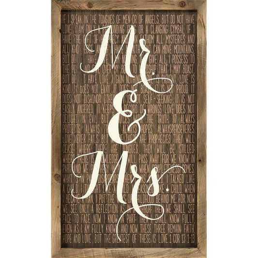 Mr & Mrs Wall Plaque