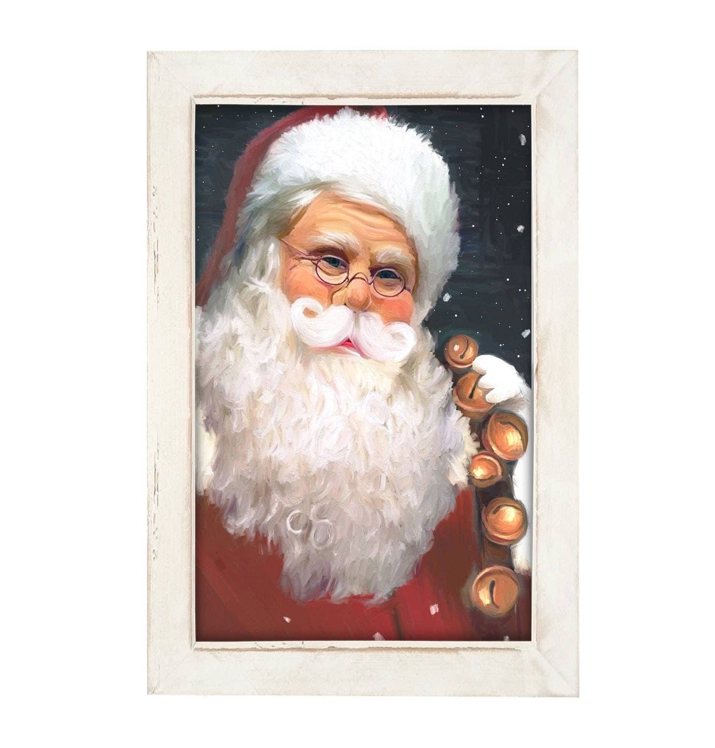 Santa with Sleigh Bells: White / HS