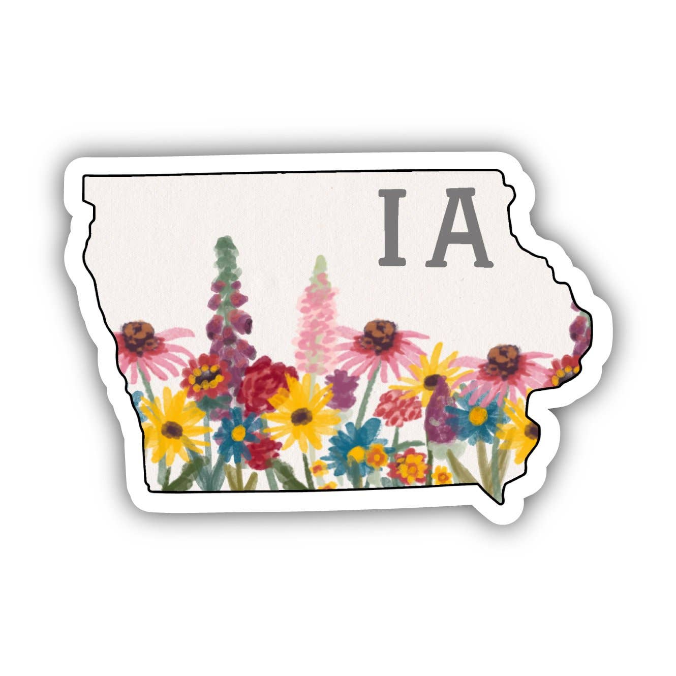 Iowa Painterly Pattern Sticker