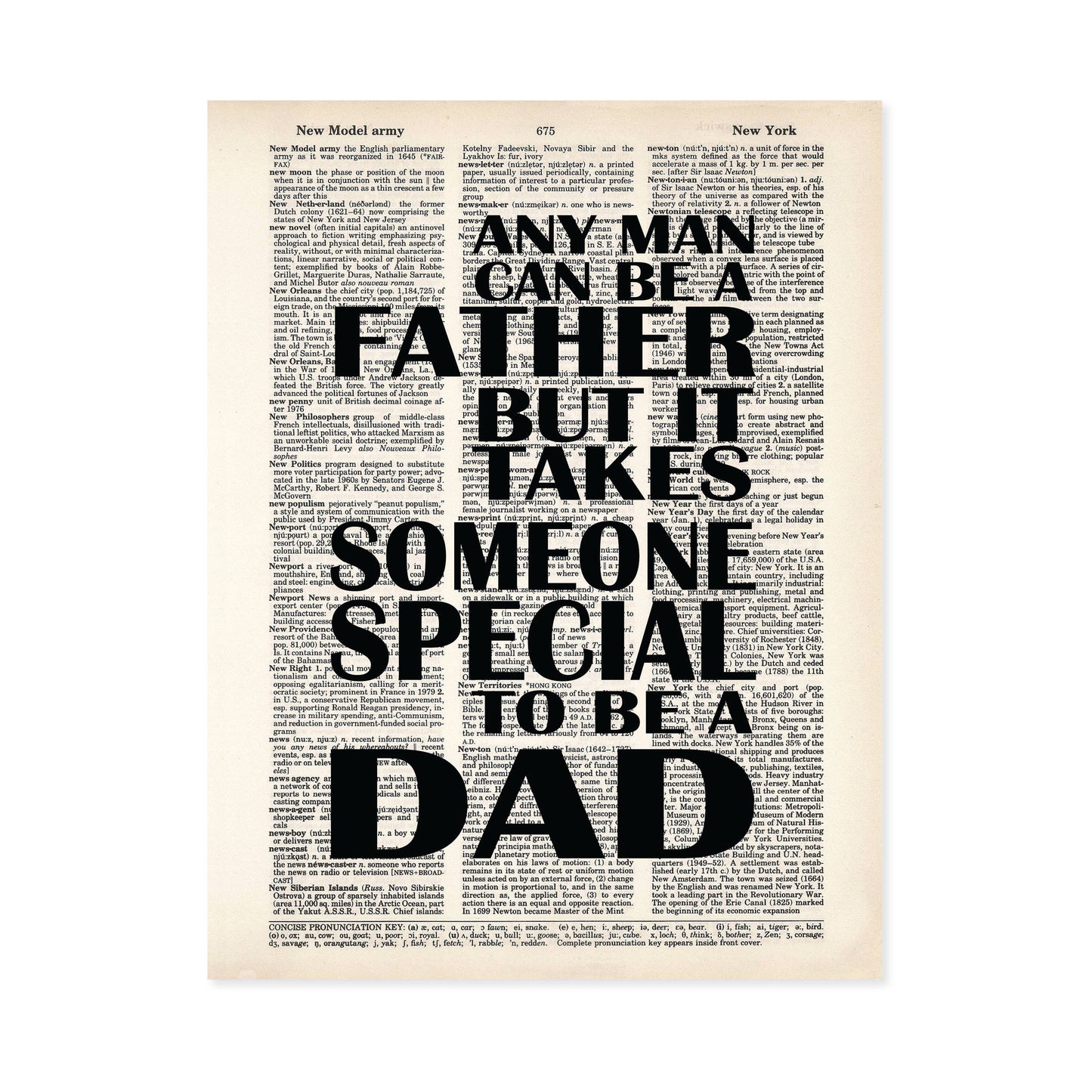 Any Man Can Be a Father... - Dictionary Page Art