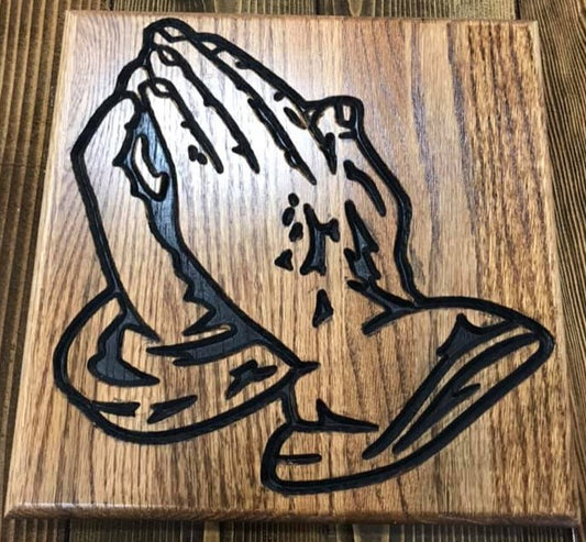 12x12 Praying Hands Sign