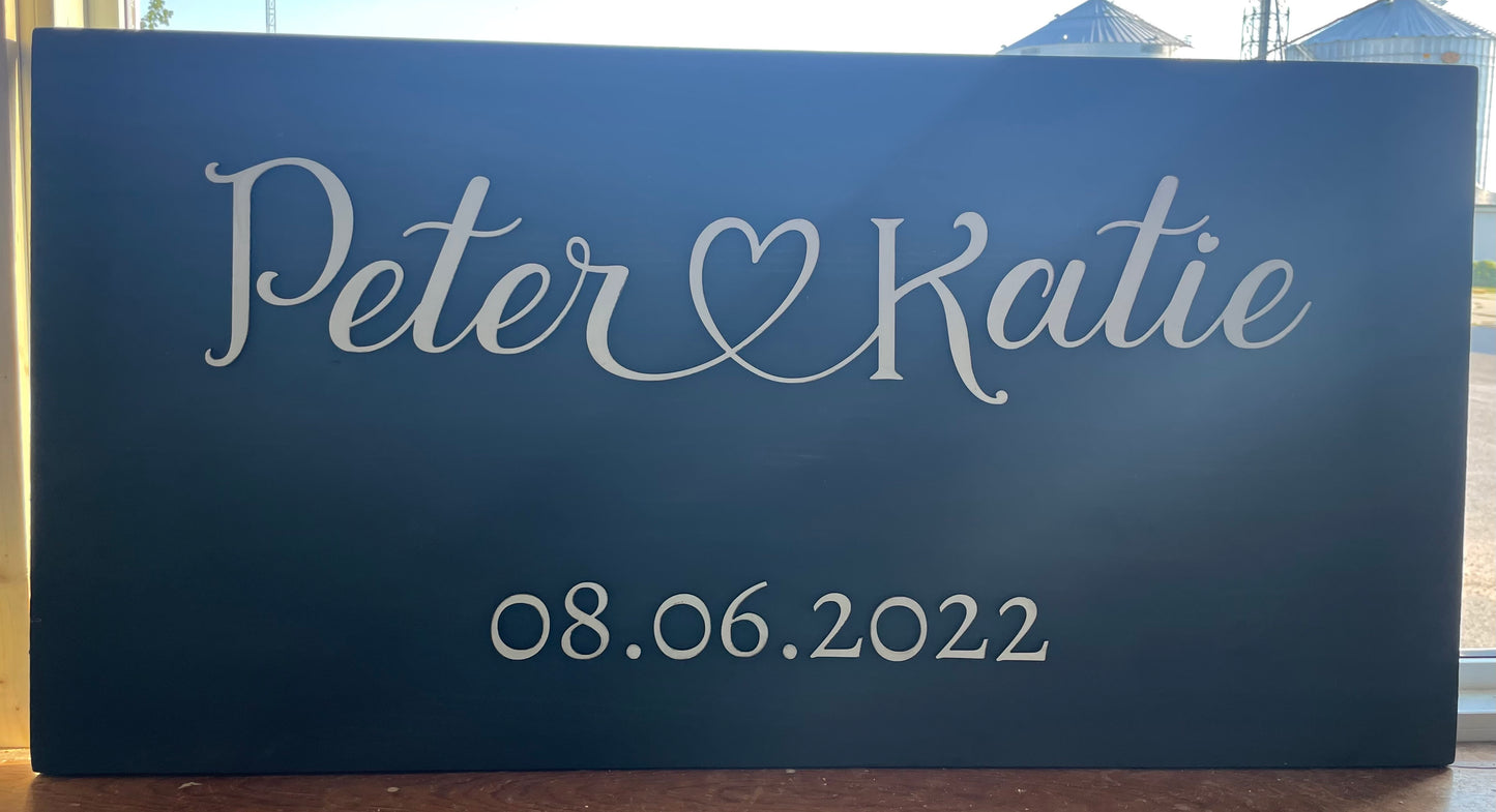 Rectangle Wedding/Last Name Sign