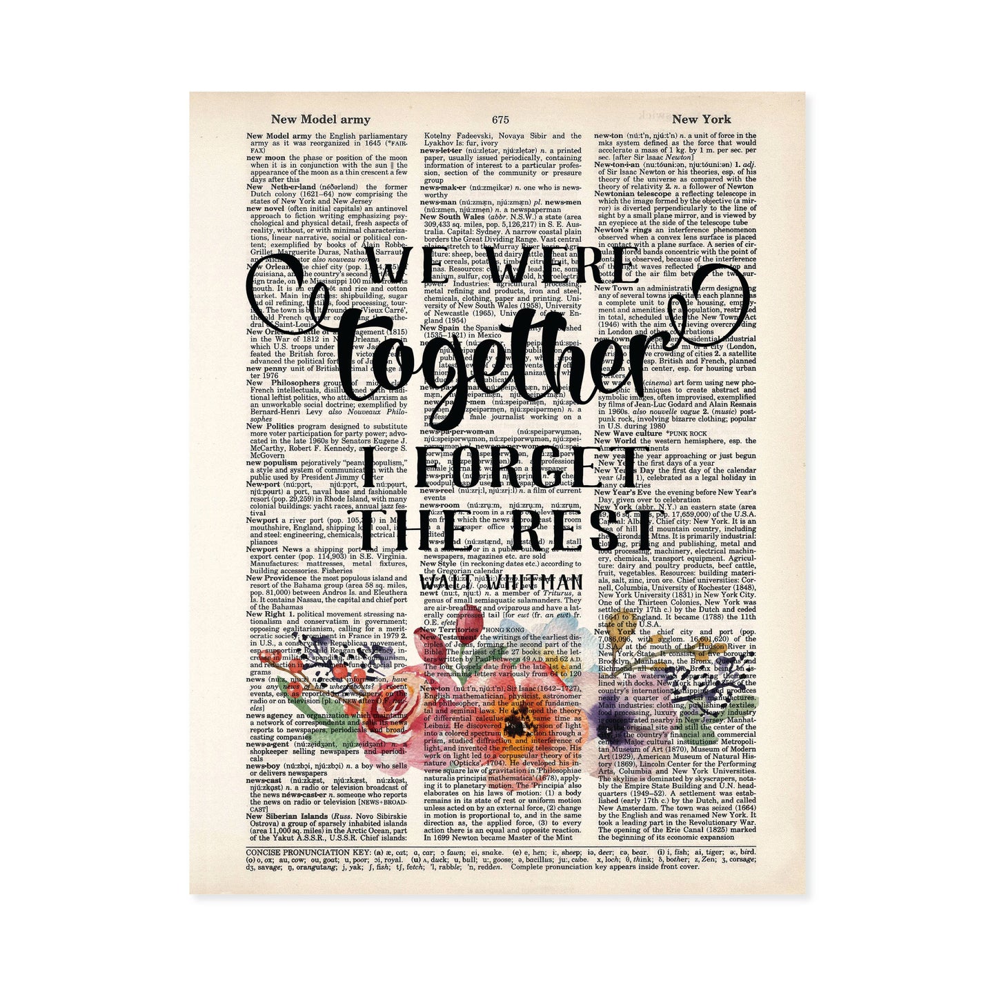 We Were Together I Forget The Rest - Walt Whitman Quote